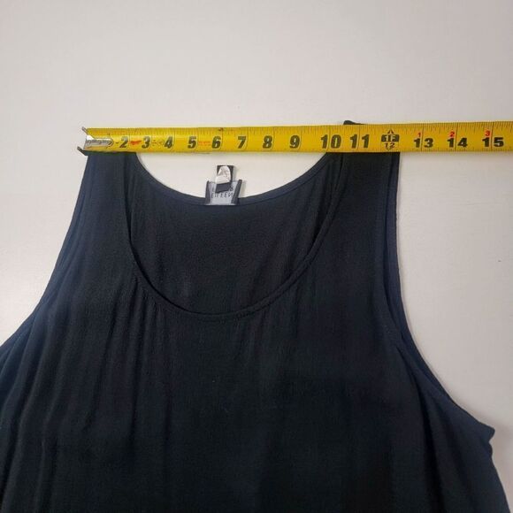 Eileen Fisher Black Maxi Dress Boho Bohemian Womens size Large - Picture 4 of 9